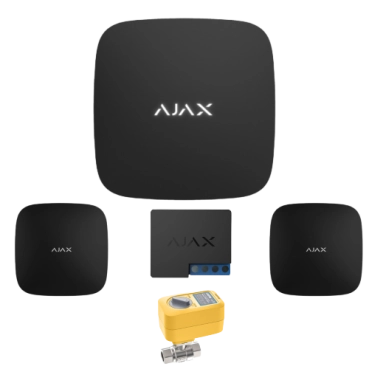 Комплект антипотоп 3/4” Neptun PROFI 220В, Ajax Hub, 2 датчика протечки LeaksProtect, реле WallSwitch, промежуточное реле