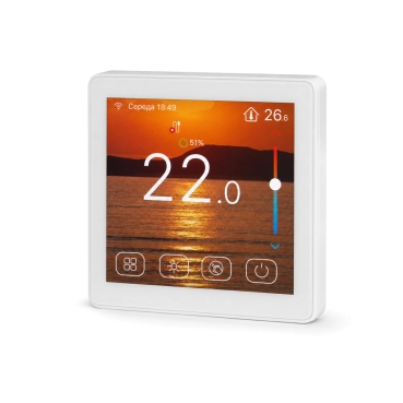 Комнатный сенсорный термостат с WiFi управлением Tervix Pro Line WiFi TouchScreen Thermostat (пол), белый (114151)