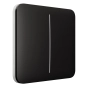 Умный двухклавишный выключатель Ajax LightSwitch (2-gang) Черный (Black)