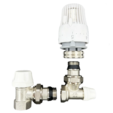 Комплект для подключения радиатора с термоголовкой (угловой) Tervix Pro Line Radiator Set 2 (371112)