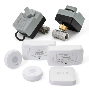 Система защиты от потопа для умного дома Tervix ZigBee Water Stop на 2 трубы 1/2” (4922611-1)