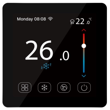 Комнатный сенсорный термостат с WiFi управлением Tervix Pro Line WiFi TouchScreen Thermostat (котел), черный (114350)