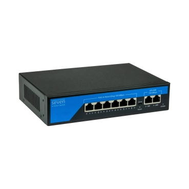 Коммутатор 6 портов неуправляемый PoE SEVEN P-7326