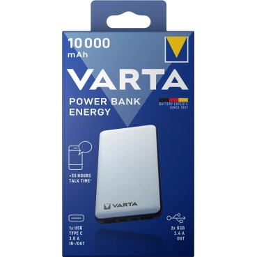 Varta Power Bank ENERGY 10000mAh, White Повербанк