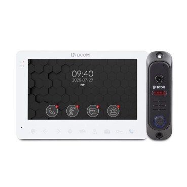 Комплект відеодомофона BCOM BD-780 White Kit: відеодомофон 7” та відеопанель
