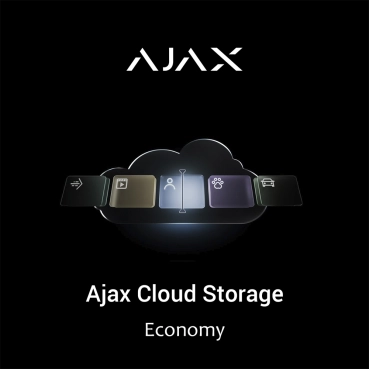 Ajax Cloud Storage Economy (4 камери, 600 хвилин, 7 днів): захищене хмарне сховище для зберігання подій із пристроїв відеоспостереження Ajax