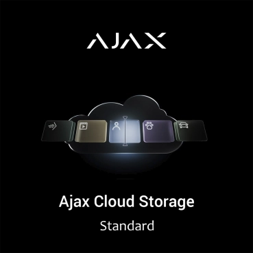 Ajax Cloud Storage Standard (4 камеры, 1500 минут, 30 дней): защищенное облачное хранилище для хранения событий с устройств видеонаблюдения Ajax