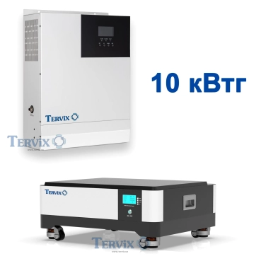 Система автономного питания BANKA 10,2 кВтч – инвертор 5кВ + аккумулятор 51,2В 200 Ач Tervix BANKA 10,2 кВтч (693522)