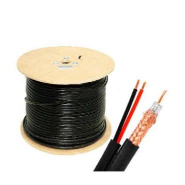 Кабель комбинированный (Коаксиал + Питание) бухта 305 м Atis RG590-CU+2*0.75 PE ATIS