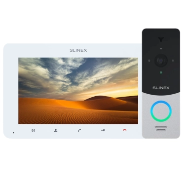 Комплект видеодомофона 7” Slinex SM-07MHD (White) + ML-20HD (Silver/Black)
