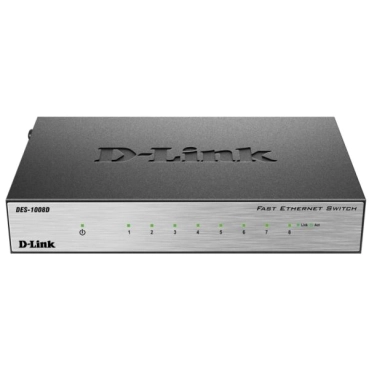 Комутатор мережевий D-Link DES-1008D