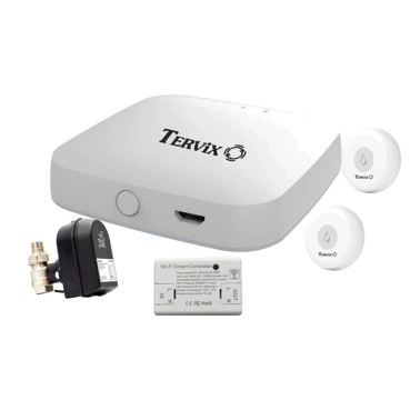 Комплект антипотоп 1/2” Honeywell Resideo HAV15 220В, Tervix ProLine ZigBee Gateway, 2 датчика протечки Tervix, реле Tervix