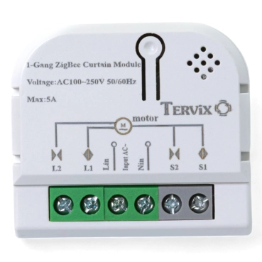 Умный модуль для управления роллетами/карнизами Tervix ZigBee Roller Blind/Curtain Controller (437121)