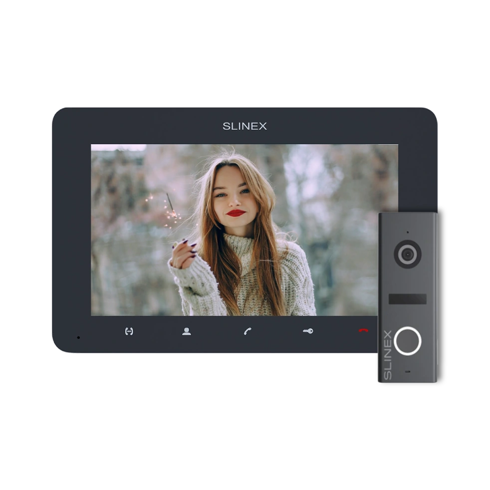 Комплект відеодомофону Slinex SM-07 (Graphite) + ML-17HD (Graphite)