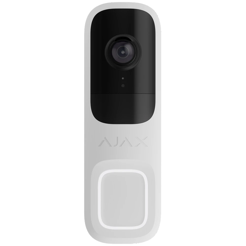 Видеозвонок Ajax DoorBell (White) со встроенным искусственным интеллектом, ИК-сенсором и управлением в приложениях