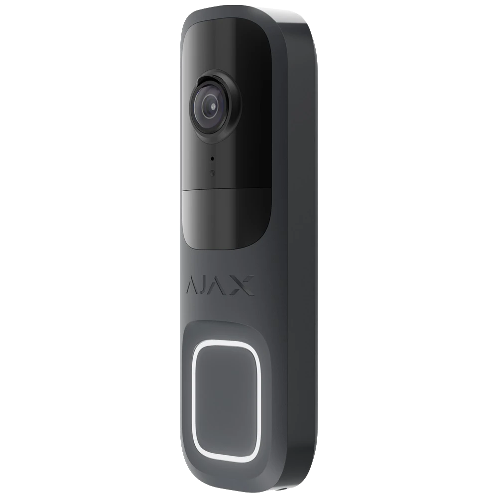 Відеодзвінок Ajax Doorbell (Graphite) із вбудованим штучним інтелектом, ІЧ-датчиком і керуванням у застосунках