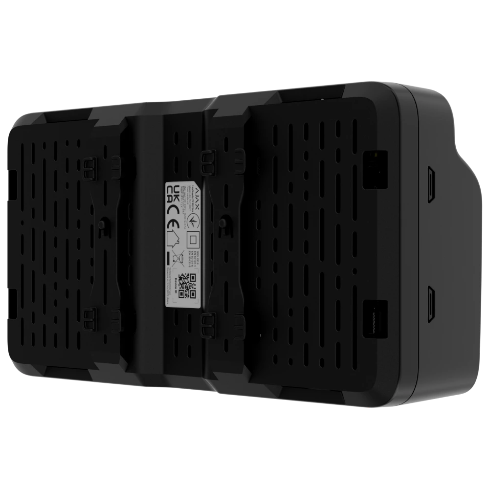 Модуль Ajax Superior LineSupply (75 W) Fibra black для додаткового живлення та двома вихідними лініями Fibra