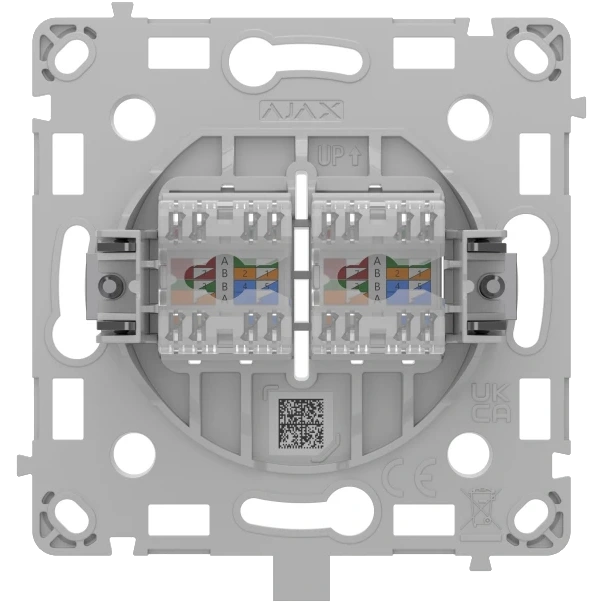 Механизм интернет розетки Ajax OutletCore (LAN) white - Фото 4