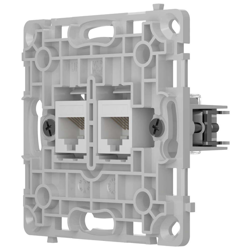 Механизм интернет розетки Ajax OutletCore (LAN) vertical white - Фото 3