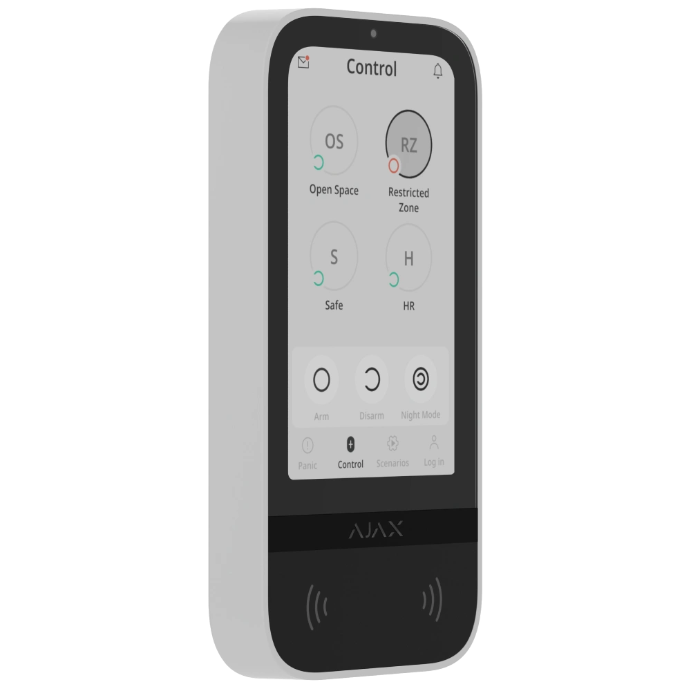 Беспроводная клавиатура с сенсорным экраном Ajax Superior KeyPad TouchScreen G3 Jeweller white - Фото 3