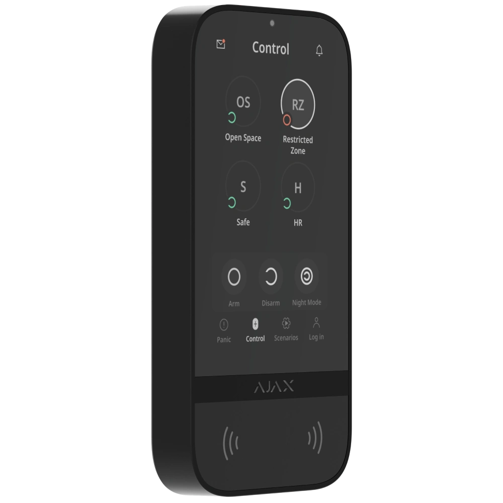 Беспроводная клавиатура с сенсорным экраном Ajax Superior KeyPad TouchScreen G3 Jeweller black - Фото 3