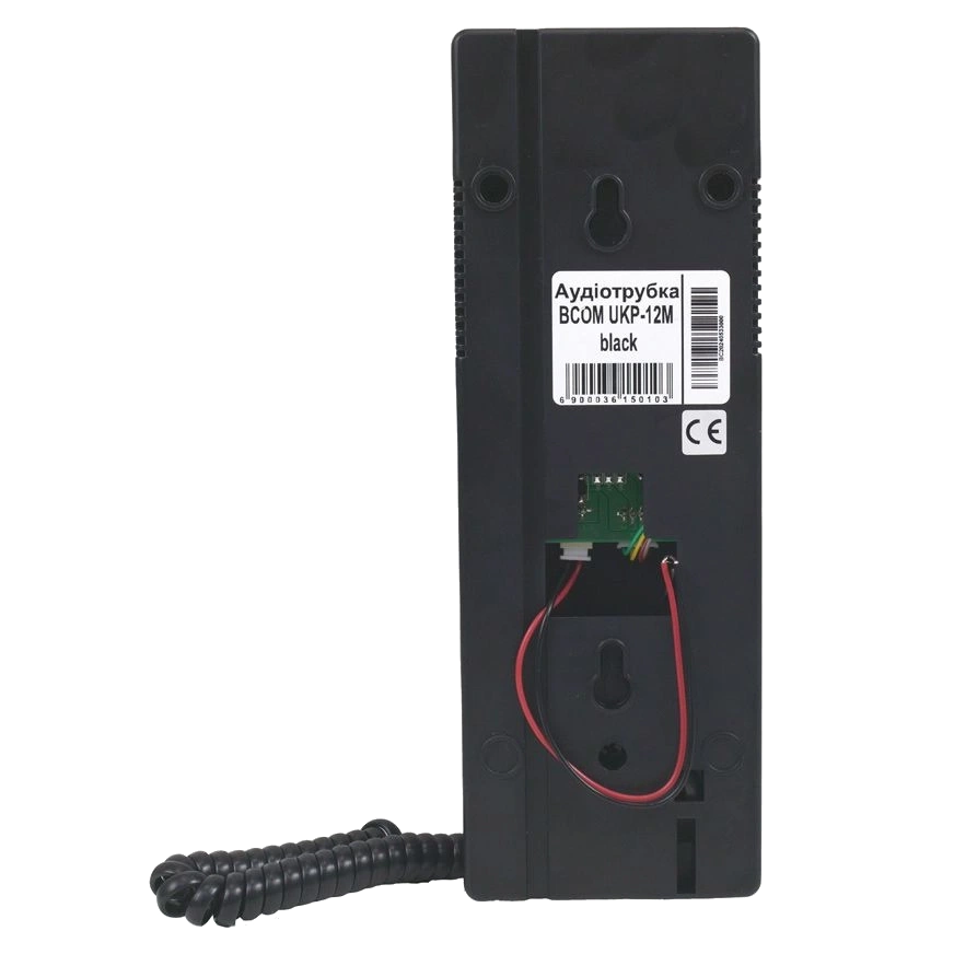 Аудиотрубка BCOM UKP-12M black для домофонов Vizit, Cyfral, Metakom, Eltis - Фото 3