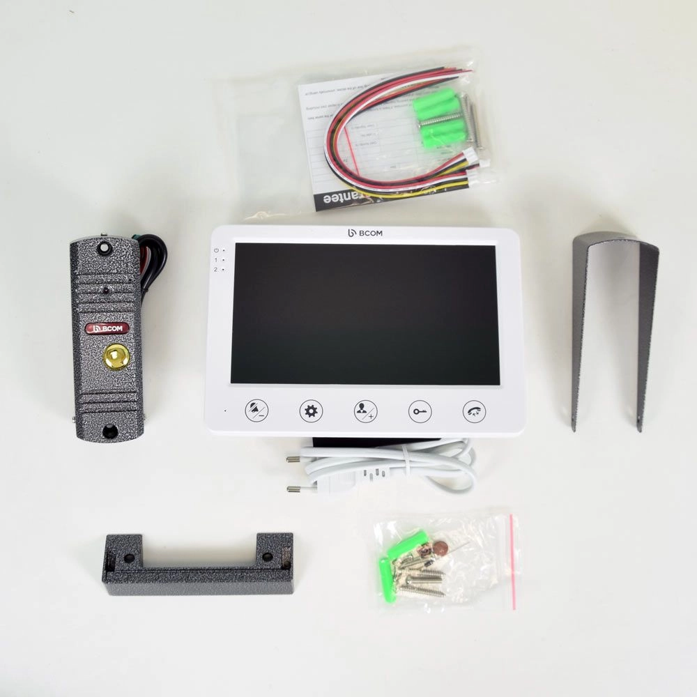 Комплект видеодомофона BCOM BD-710S Kit: видеодомофон 7&rdquo; white и видеопанель silver - Фото 8