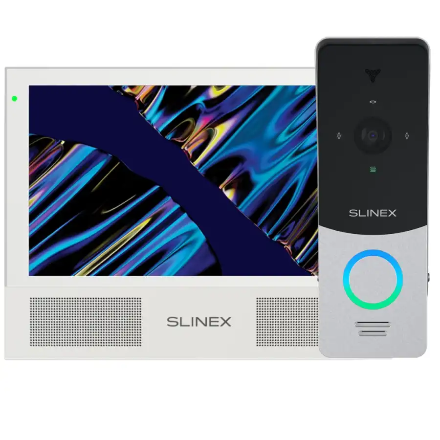 Комплект видеодомофона 7” Slinex Sonik 7 AI (White) c Wi-Fi + ML-20HD (Silver/Black)