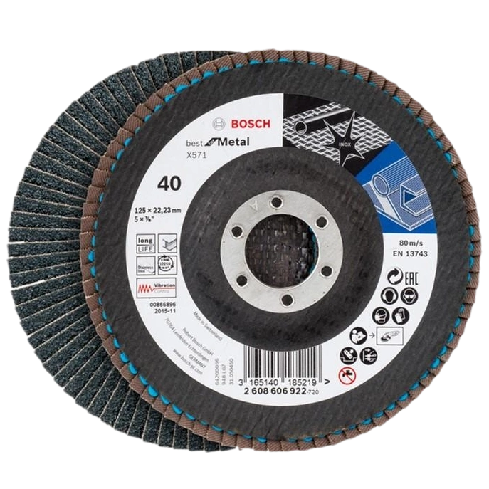 Пелюсточний шліфкруг Bosch X571 125 мм K40 (2608606922)