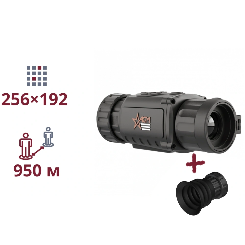 Комплект ТЕПЛОВИЗИОННАЯ НАСАДКА НА ПРИЦЕЛ + окуляр AGM Rattler TC19-256