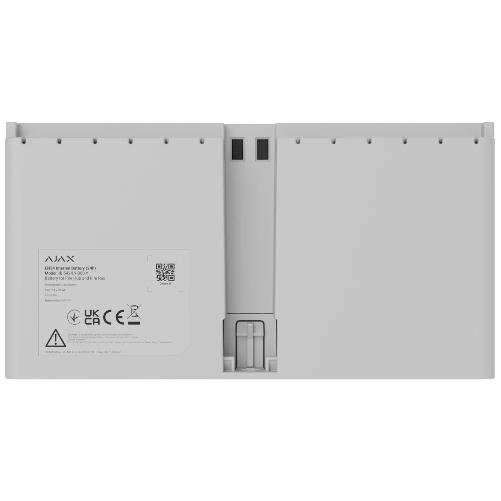 Акумулятор Ajax EN54 Internal Battery (24 г) для Fire Hub і Fire Rex White