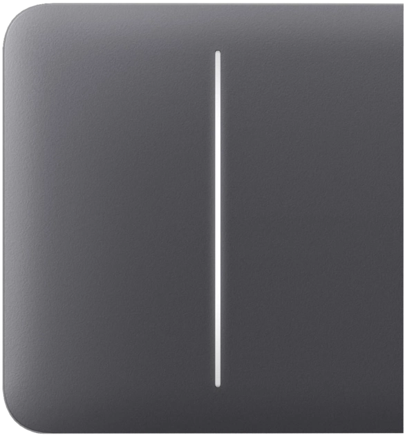 Кнопка Ajax SideButton (2-gang) graphite для двухклавишного выключателя