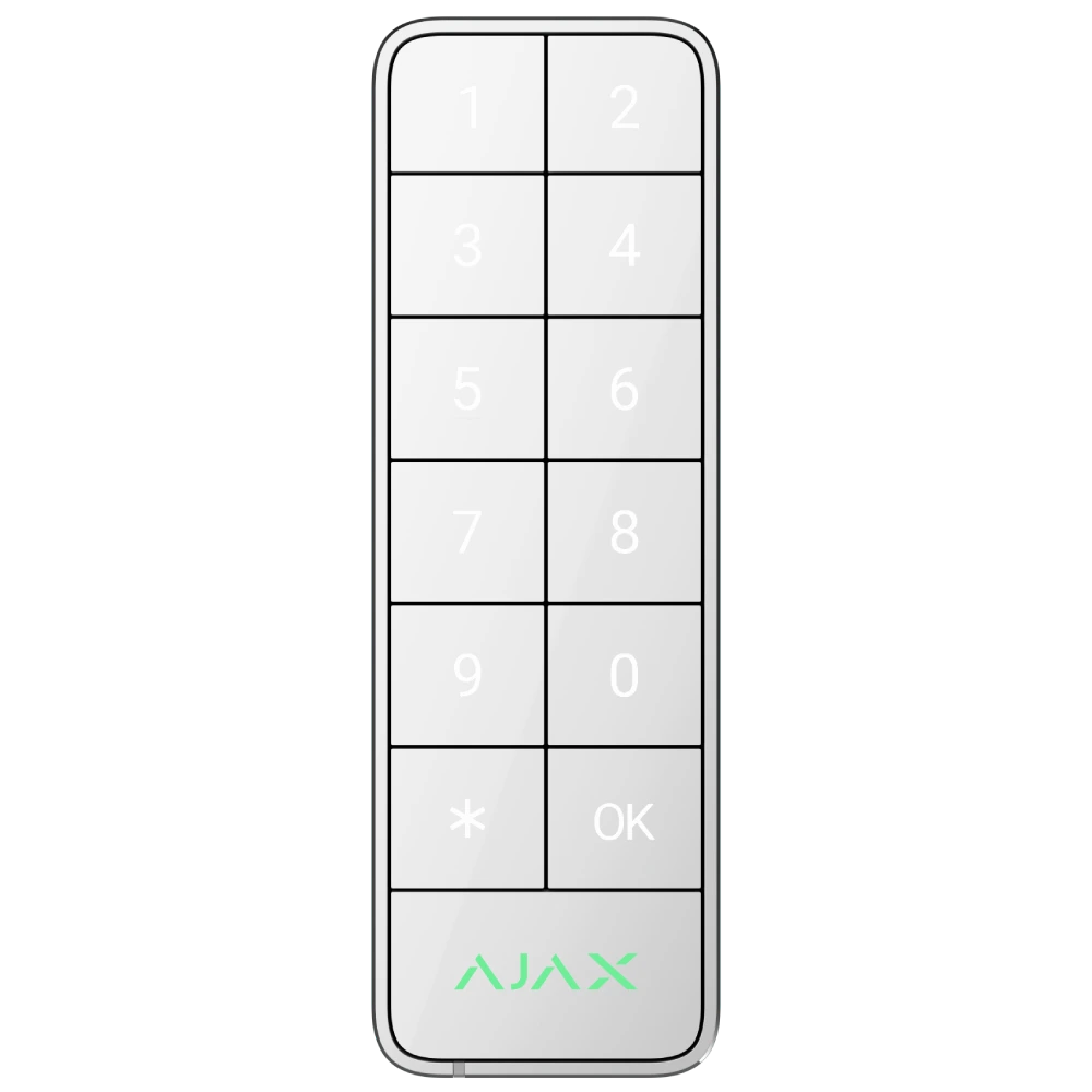 Провідна клавіатура Ajax Superior Keypad Outdoor Fibra white для вулиці та приміщень