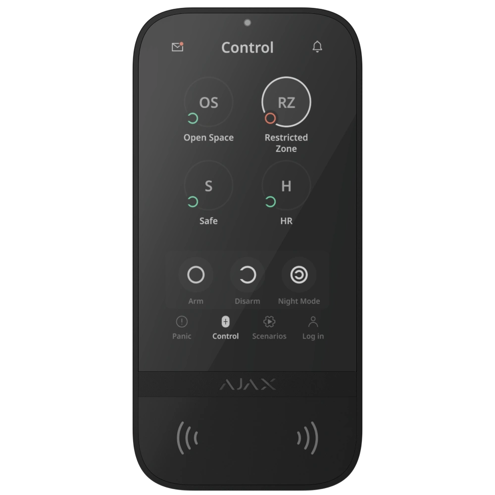 Беспроводная клавиатура с сенсорным экраном Ajax Superior KeyPad TouchScreen G3 Jeweller black