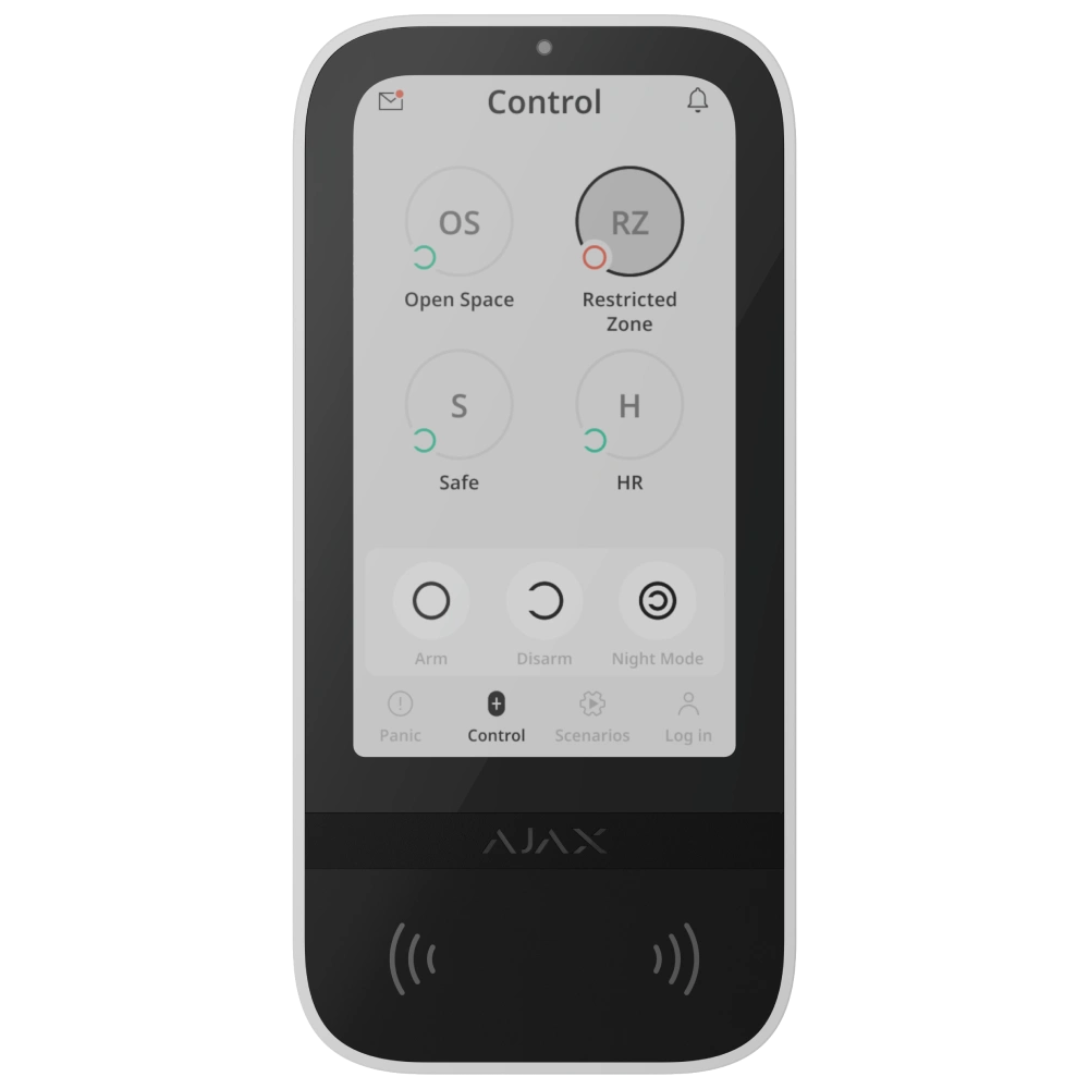 Беспроводная клавиатура с сенсорным экраном Ajax Superior KeyPad TouchScreen G3 Jeweller white