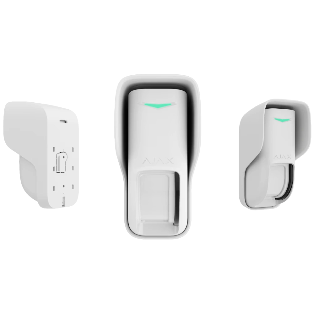 Бездротовий вуличний датчик руху «штора» Ajax Curtain Outdoor Jeweller (White) з технологією подвійного виявлення