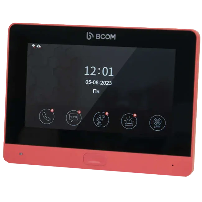 Wi-Fi видеодомофон 7” BCOM BD-760FHD/T Red с поддержкой Tuya Smart