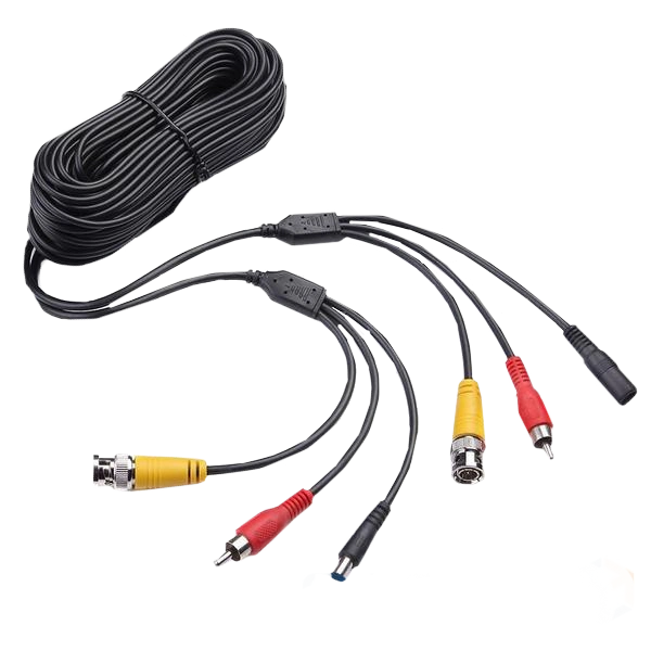 Патчкорд комбинированный коаксиальный + питание + звук, черный Voltronic NC + DC + AV 10m
