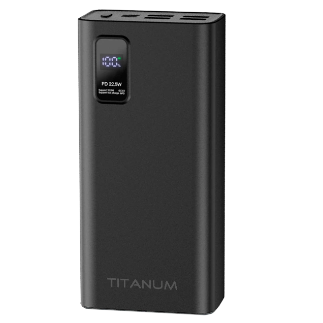 Повербанк TITANUM 728S 30000 мAг 22.5W Black