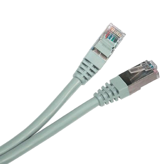 Патч-корд сірий FTP, 1 м, кат. 5e