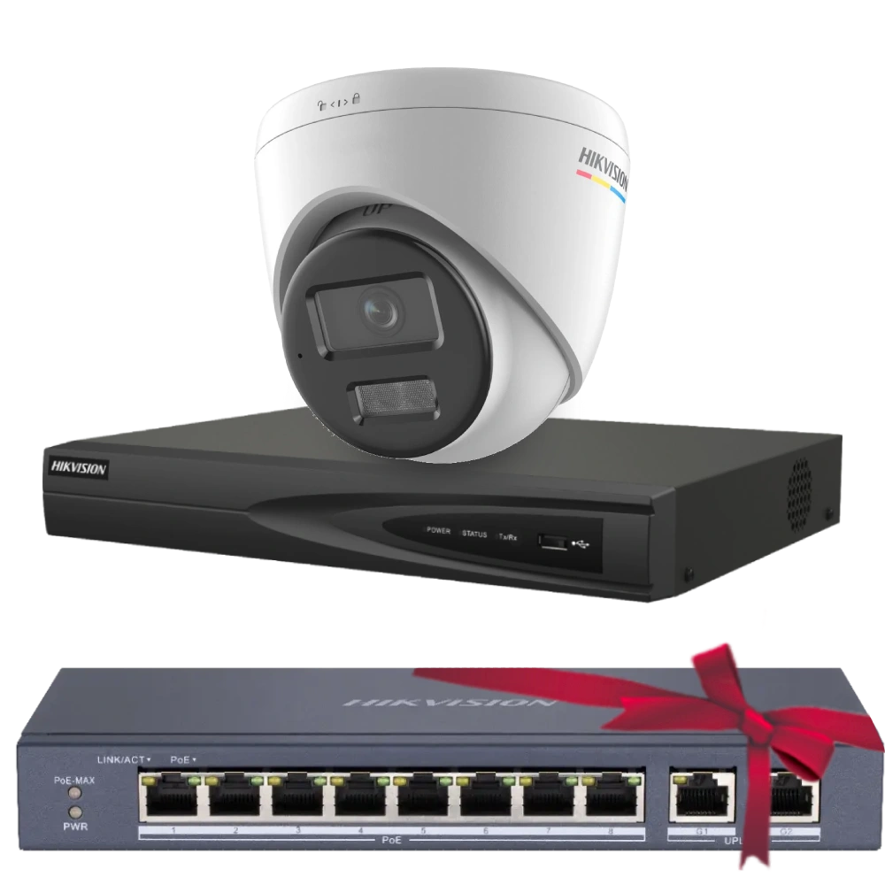 Комплект Hikvision DS-2CD1347G2H-LIUF 4МП (2.8мм)