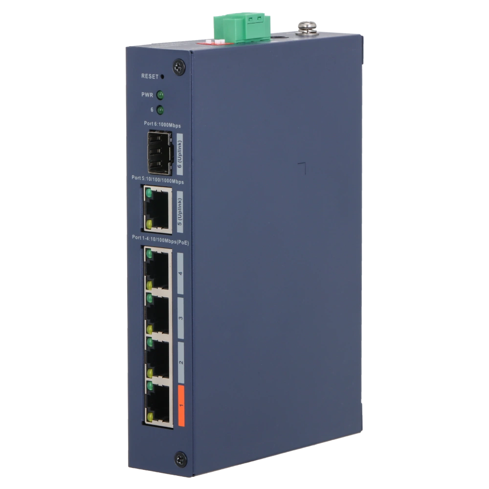 Комутатор 4 порти керований Dahua DH-CHS4106-4ET-60 PoE