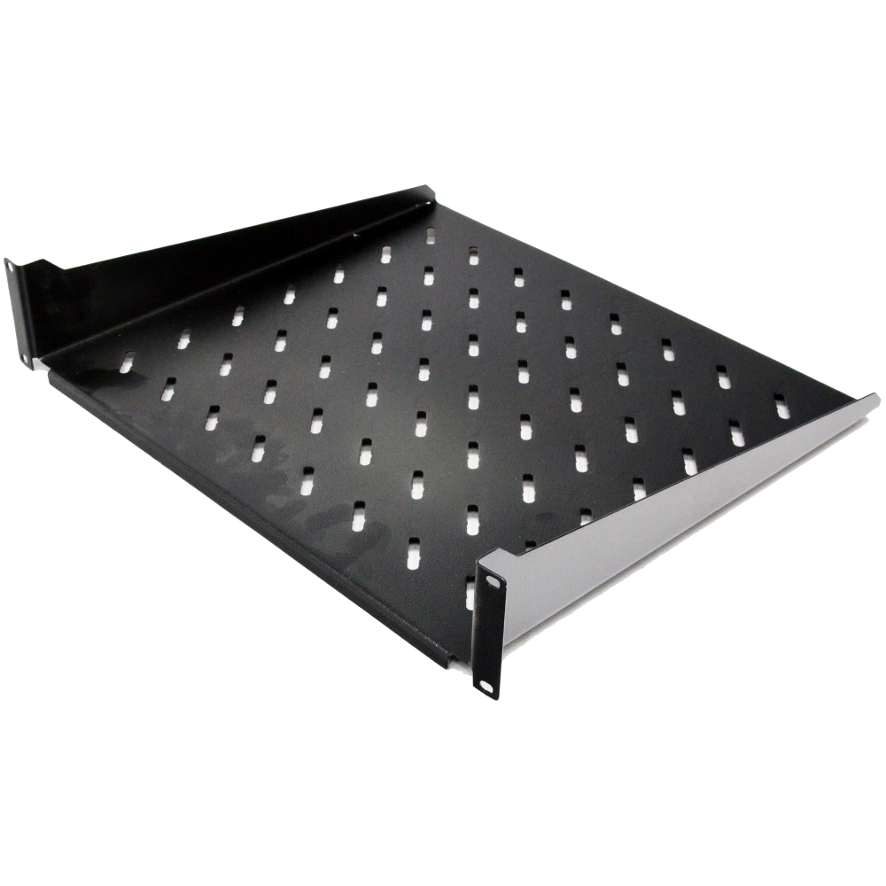 Полиця консольна чорна 19” 2U 450мм