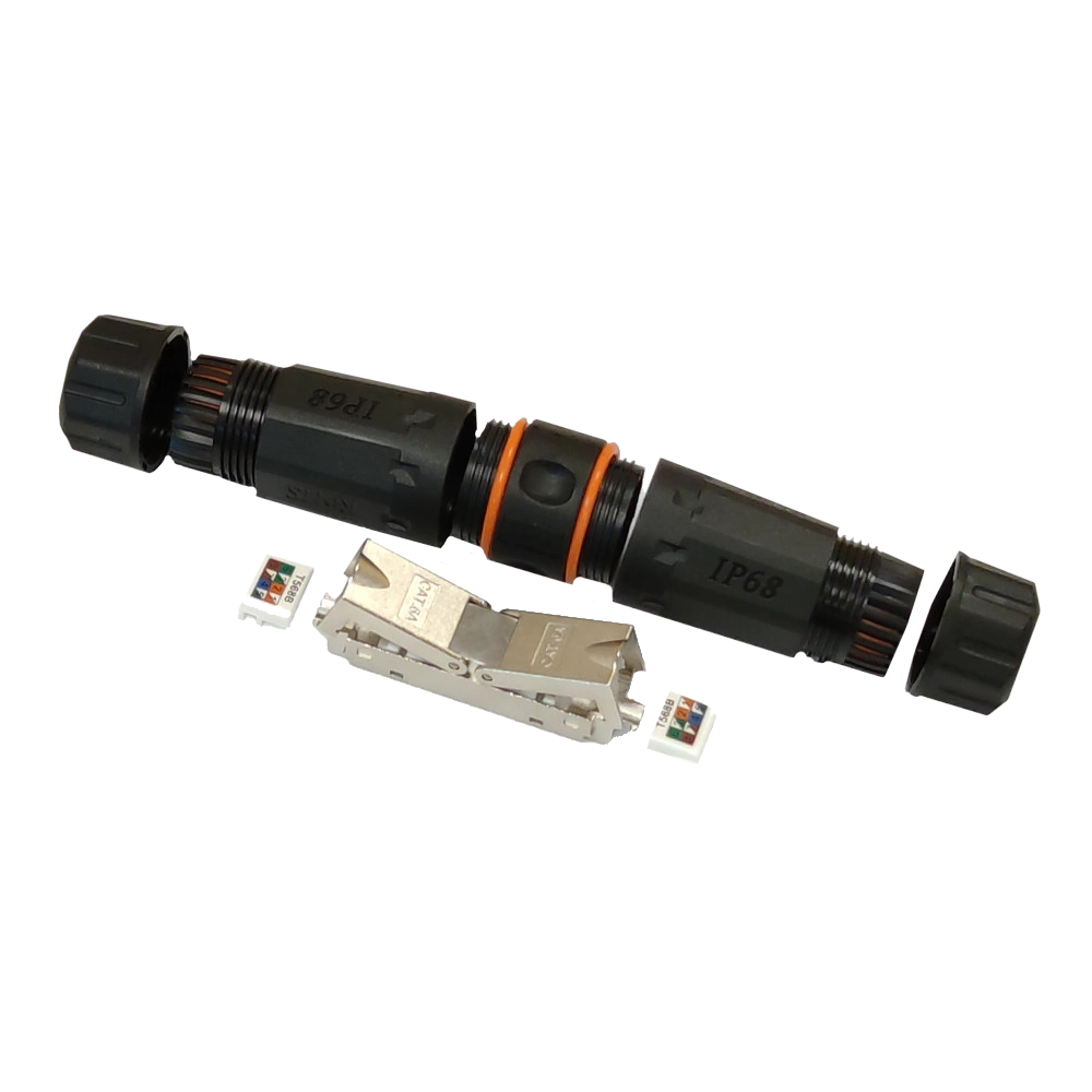 Водонепроникний з'єднувач для кручений пари, кат. 6a Kingda STP IP68