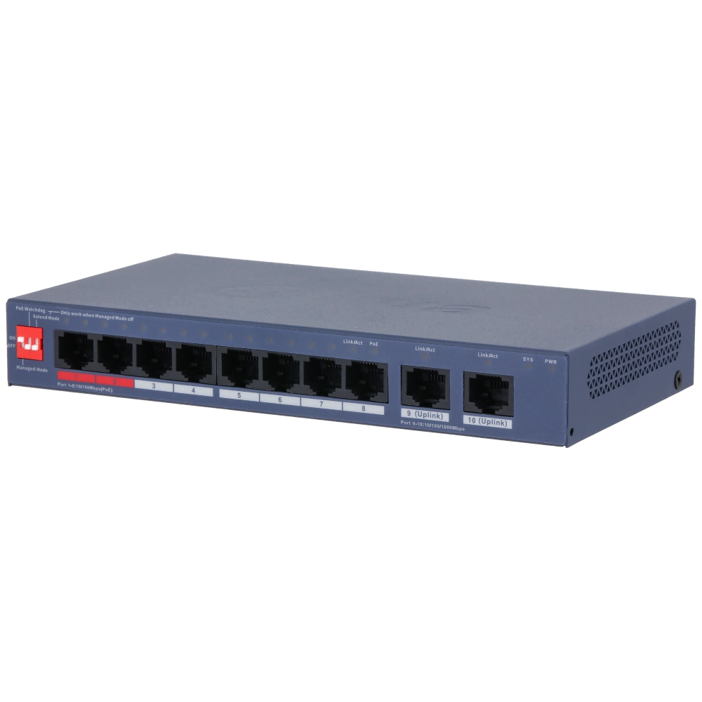 Комутатор 8 портів керований Dahua DH-CS4010-8ET2GT-110