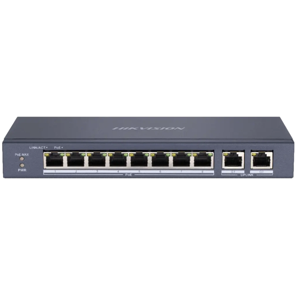 8-портовый неуправляемый PoE Hikvision DS-3E0310P-E/M