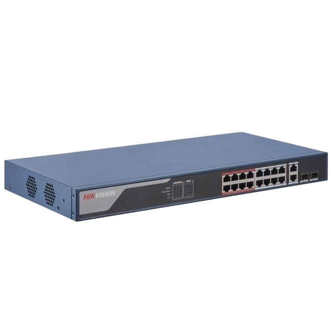 Коммутатор 18 портов управляемый Hikvision DS-3E1318P-EI(B) PoE