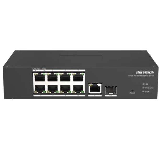 8-портовый управляемый PoE 10/100 Мбит/с Hikvision DS-3T1310P-SI/HS
