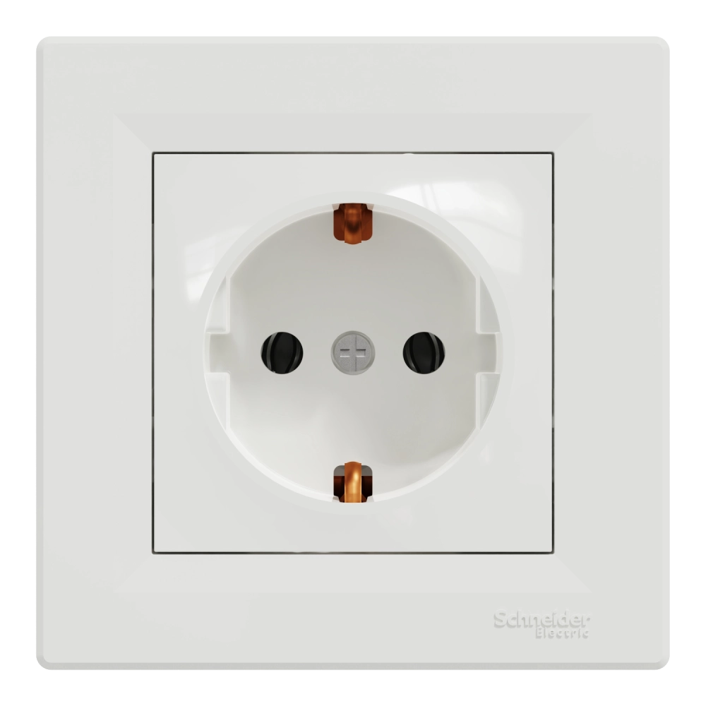 Розетка одинарная с заземлением Schneider Electric ASFORA EPH2900121