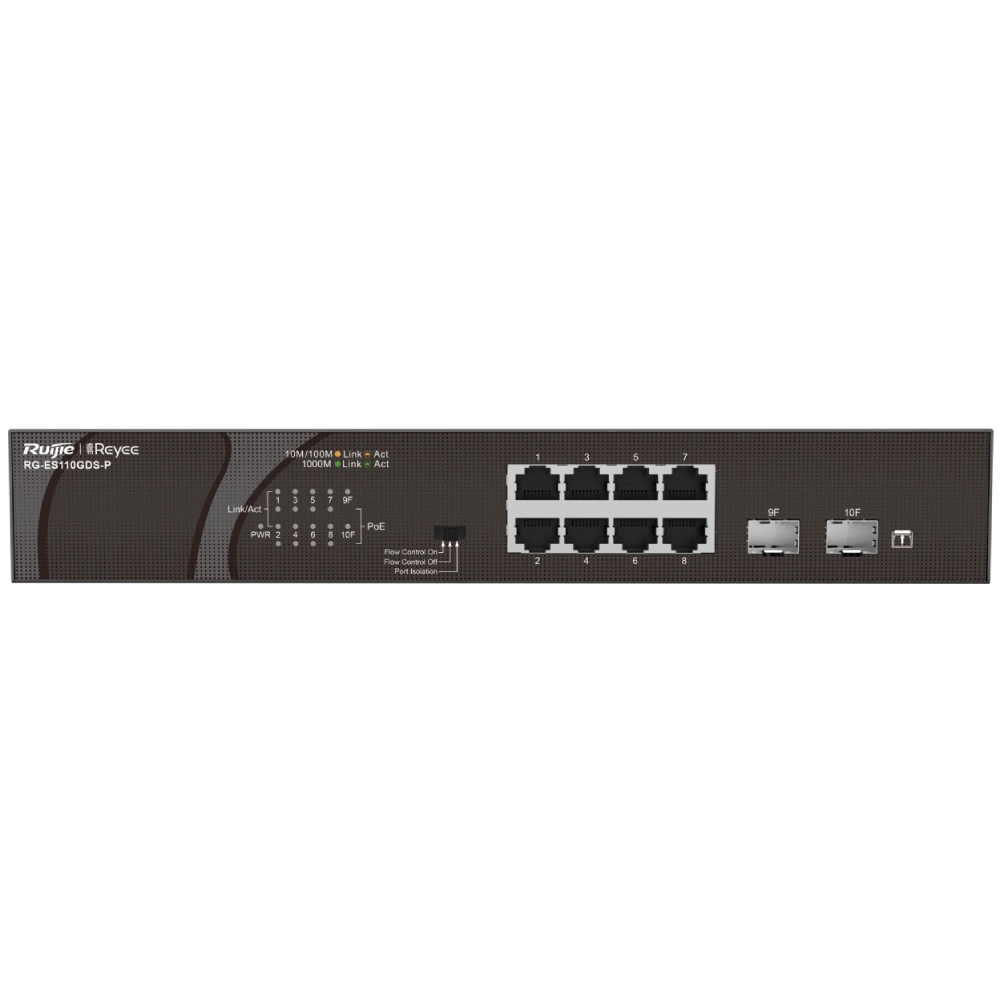 8-портовый неуправляемый PoE Ruijie Reyee RG-ES110GDS-P